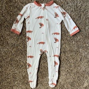 Kyte 0-3 Red Panda Zippered Footie